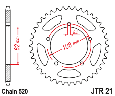 JT SPROCKETS  JTR21.40 (355740jt)
