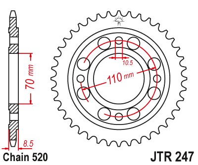 JT SPROCKETS  JTR247.35 (24735jt)