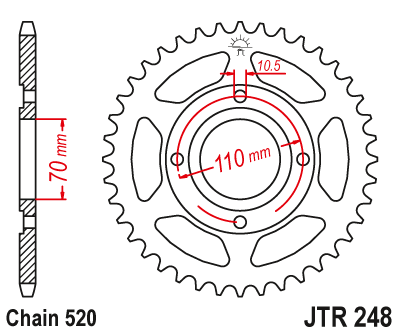 JT SPROCKETS  JTR248.44 (28144jt)