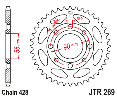 JT Sprockets rozeta JTR269.44