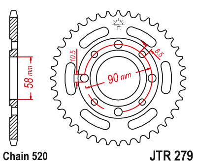 JT SPROCKETS  JTR279.33 (27933jt)