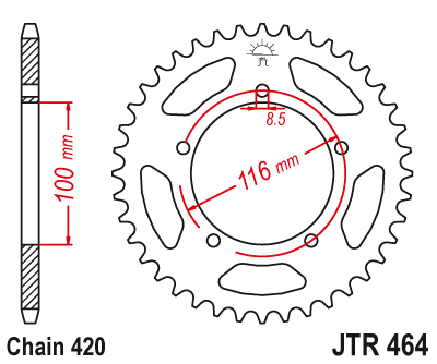 JT SPROCKETS  JTR464.44 (46444jt)