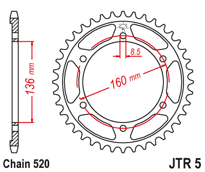 JT Sprockets rozeta JTR5.44