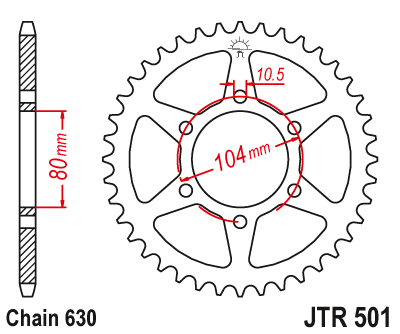 JT SPROCKETS  JTR501.41 (50141jt)
