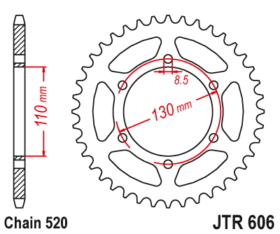 JT Sprockets rozeta JTR606.43