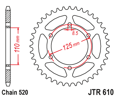 JT Sprockets rozeta JTR610.51