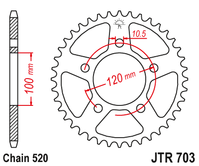 JT Sprockets rozeta JTR703.47