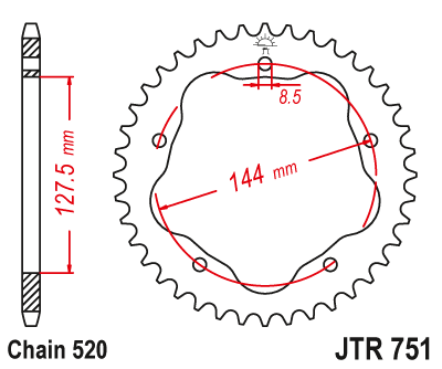 JT SPROCKETS  JTR751.43 (4320M43JT)