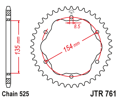 JT SPROCKETS  JTR761.39 (452239jt)