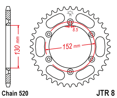JT Sprockets rozeta JTR8.48