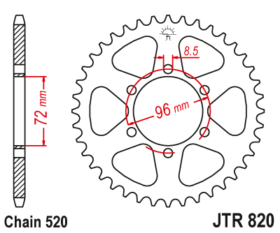 JT SPROCKETS  JTR820.42 (82942jt)