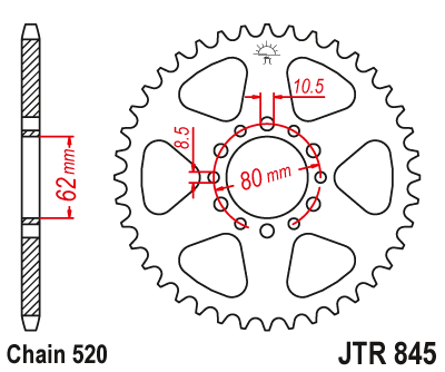 JT SPROCKETS  JTR845.45 (84545jt)