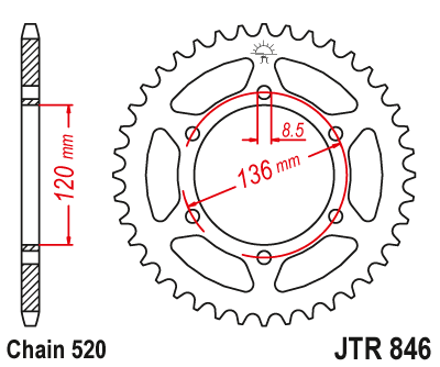 JT SPROCKETS  JTR846.39 (85939jt)