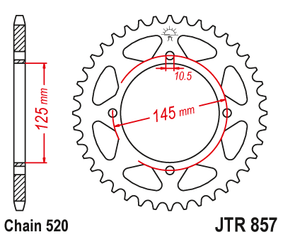JT SPROCKETS  JTR857.45 (85745jt)