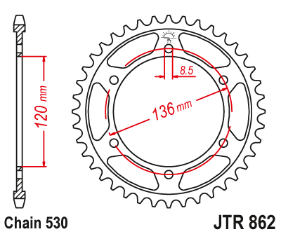 JT SPROCKETS  JTR862.44 (86444jt)